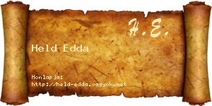 Held Edda névjegykártya